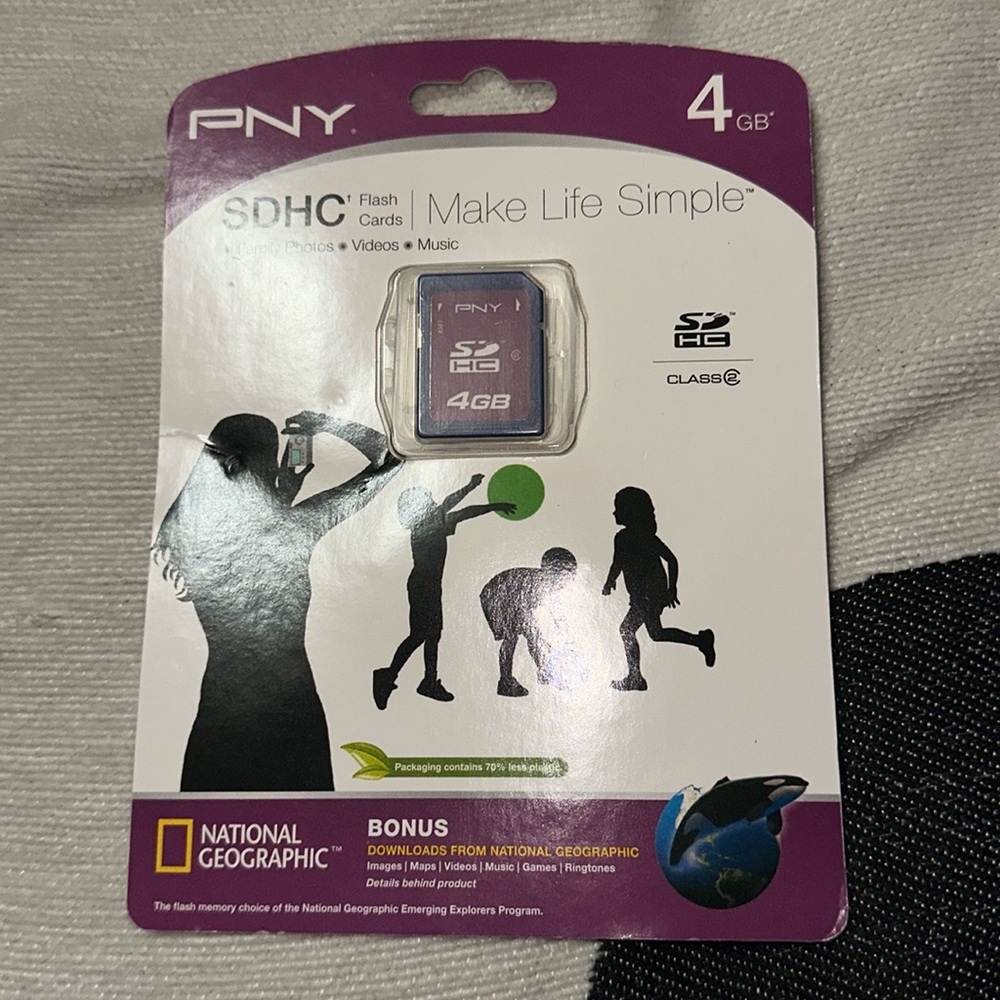 PNY SDHC flash card 4GB New